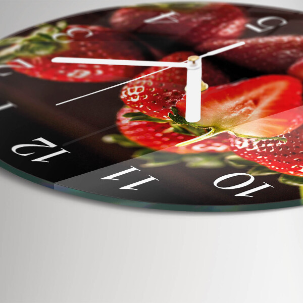 Horloge ronde Fraises