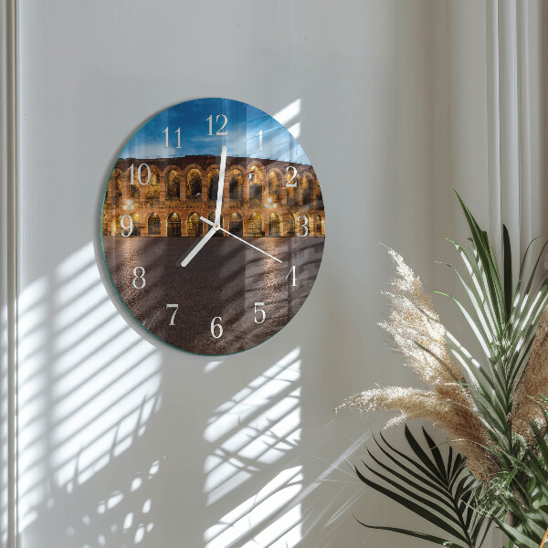 Horloge ronde Statue