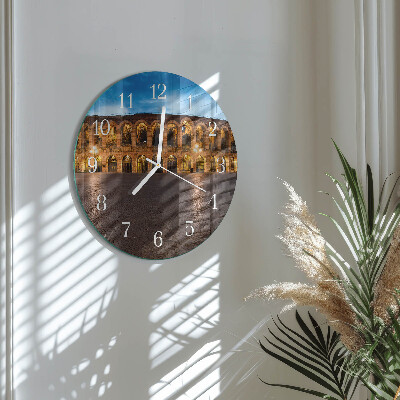 Horloge ronde Statue