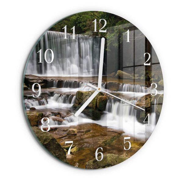 Horloge ronde Chutes d'eau
