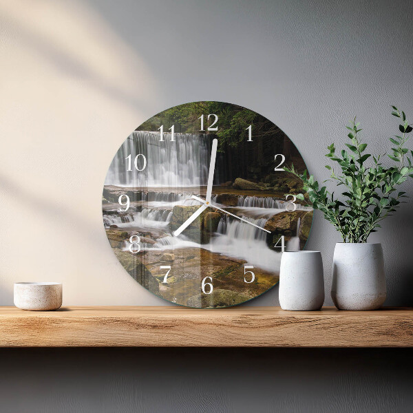 Horloge ronde Chutes d'eau