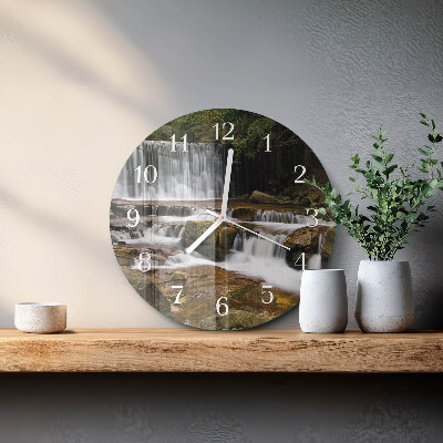 Horloge ronde Chutes d'eau