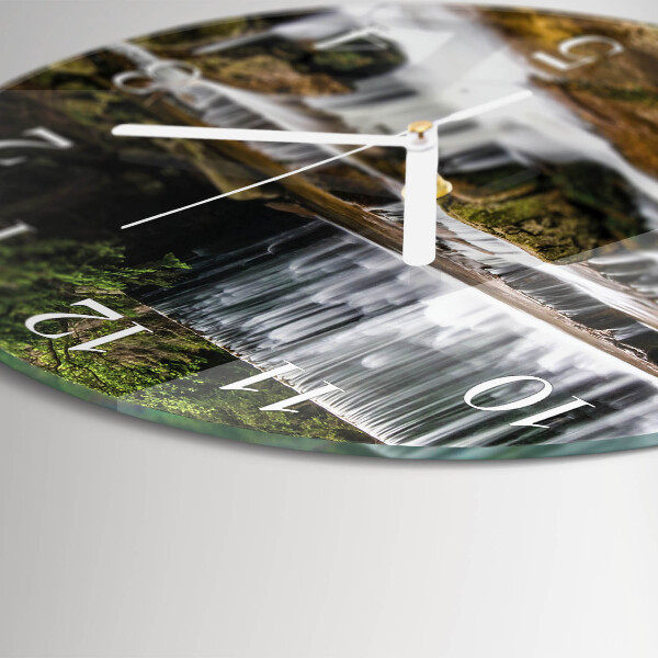 Horloge ronde Chutes d'eau
