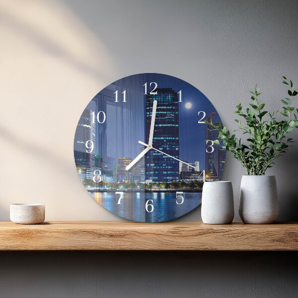 Horloge ronde Soirée en ville