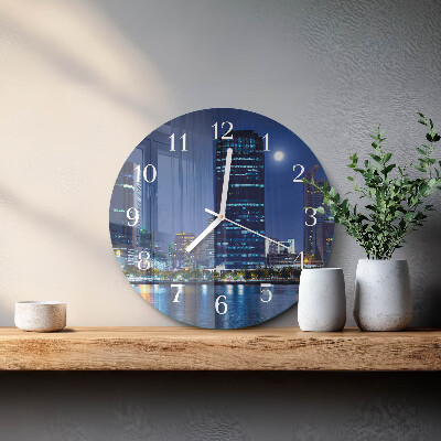 Horloge ronde Soirée en ville