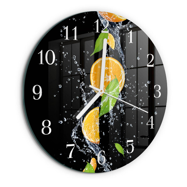 Horloge ronde Oranges