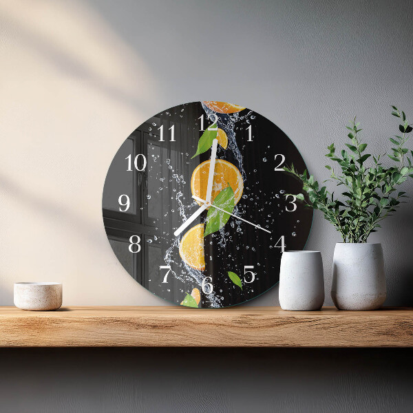 Horloge ronde Oranges