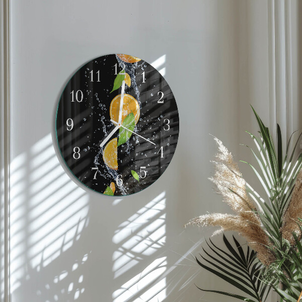 Horloge ronde Oranges