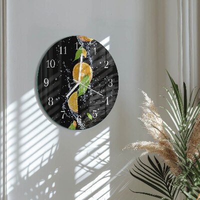 Horloge ronde Oranges