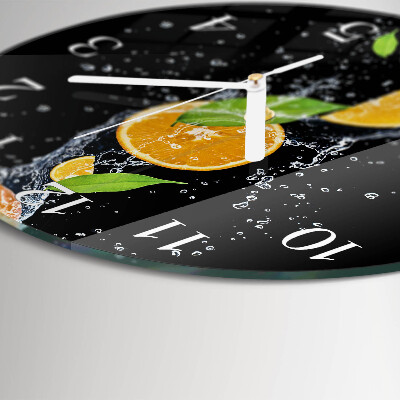 Horloge ronde Oranges