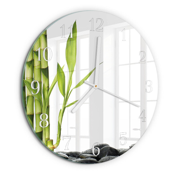 Horloge ronde Bambou
