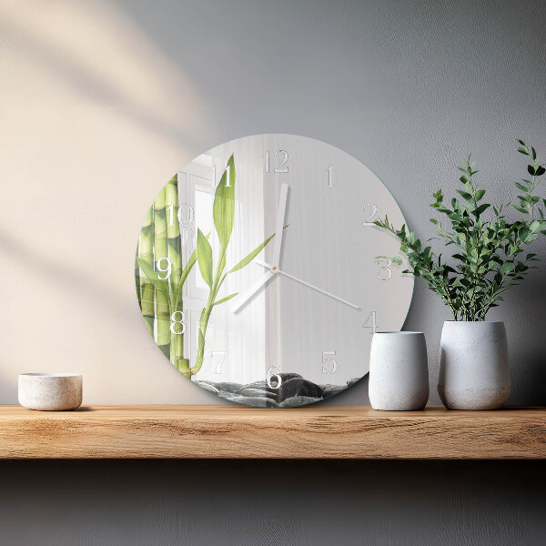 Horloge ronde Bambou