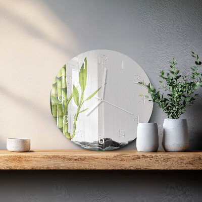 Horloge ronde Bambou