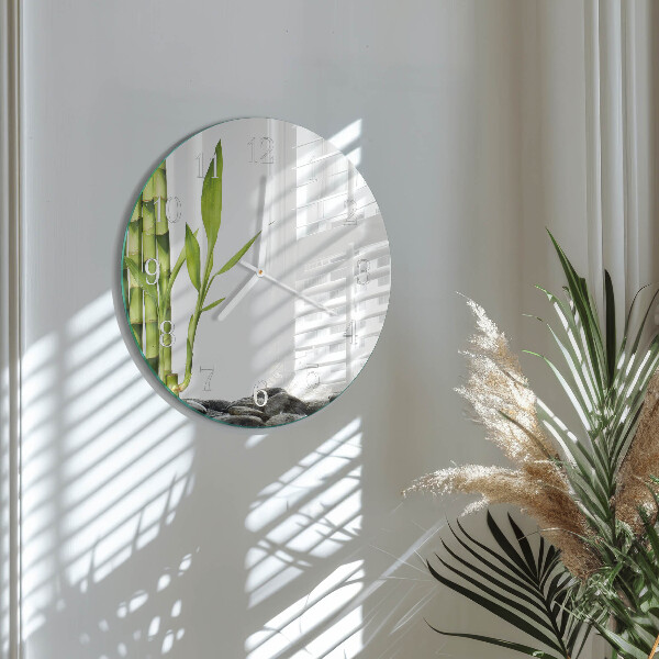 Horloge ronde Bambou
