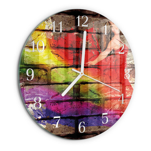 Horloge ronde Brique