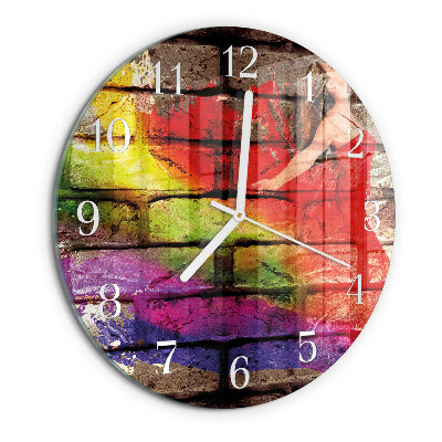 Horloge ronde Brique