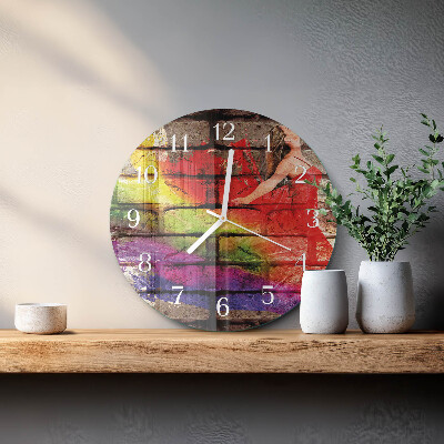 Horloge ronde Brique