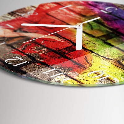 Horloge ronde Brique