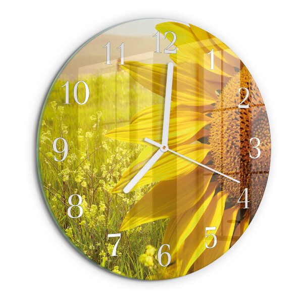 Horloge ronde Tournesol