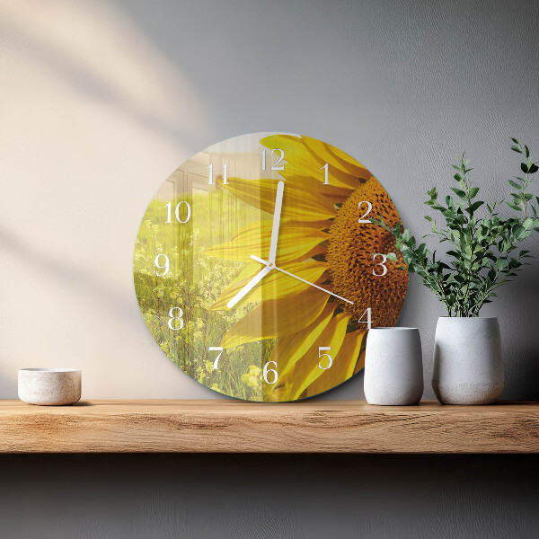 Horloge ronde Tournesol