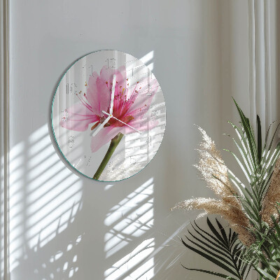 Horloge ronde Fleur