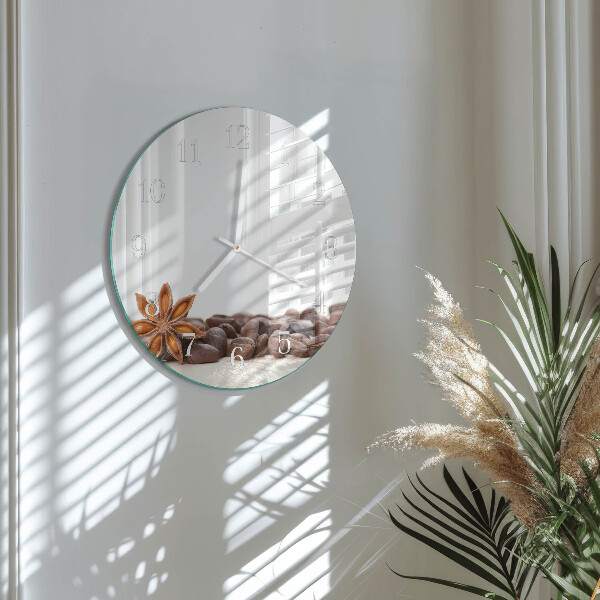 Horloge ronde Café en grains