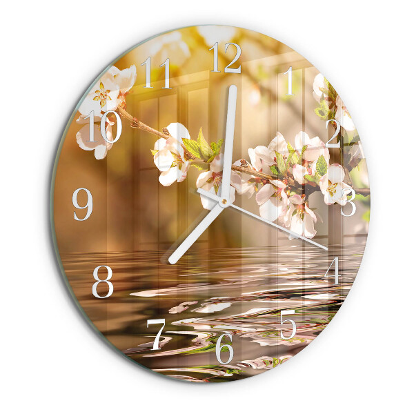 Horloge ronde Fleurs
