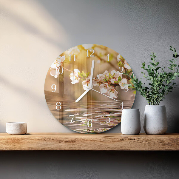 Horloge ronde Fleurs