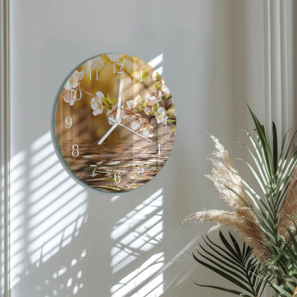 Horloge ronde Fleurs
