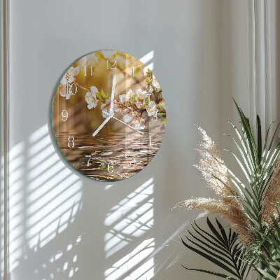 Horloge ronde Fleurs
