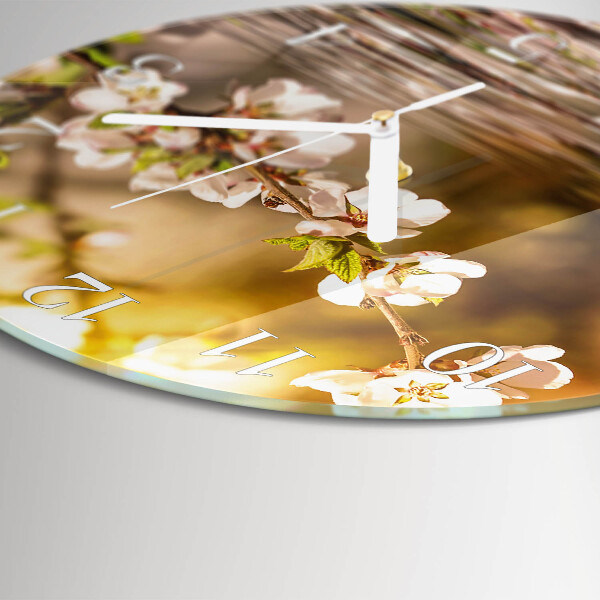 Horloge ronde Fleurs