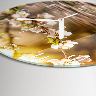 Horloge ronde Fleurs