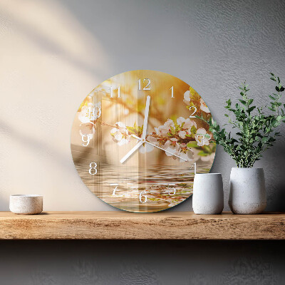 Horloge ronde Fleurs