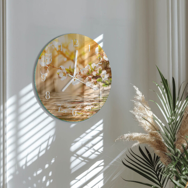 Horloge ronde Fleurs