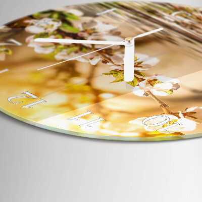Horloge ronde Fleurs
