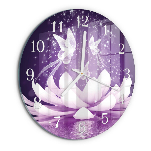 Horloge ronde Fleur