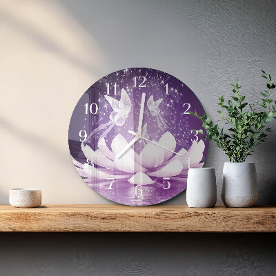 Horloge ronde Fleur