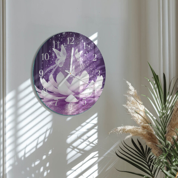 Horloge ronde Fleur