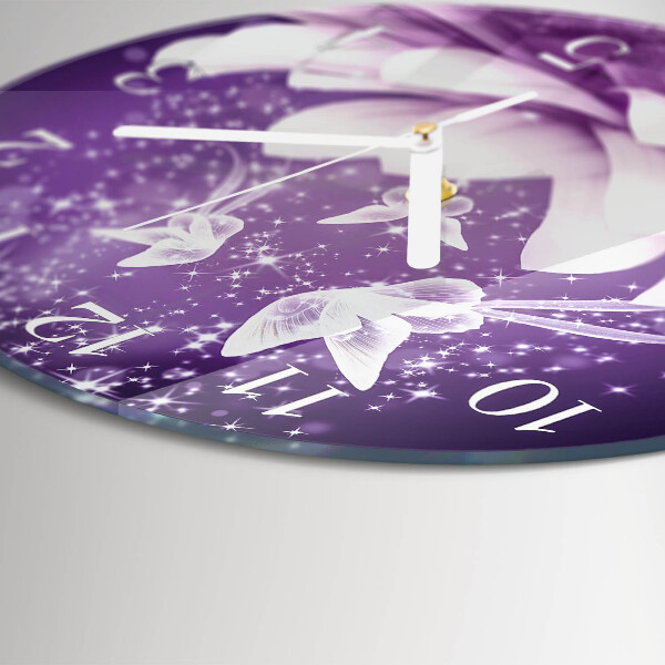 Horloge ronde Fleur