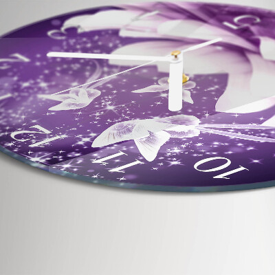 Horloge ronde Fleur