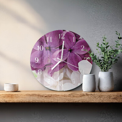 Horloge ronde Fleurs