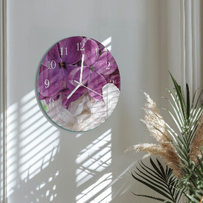 Horloge ronde Fleurs