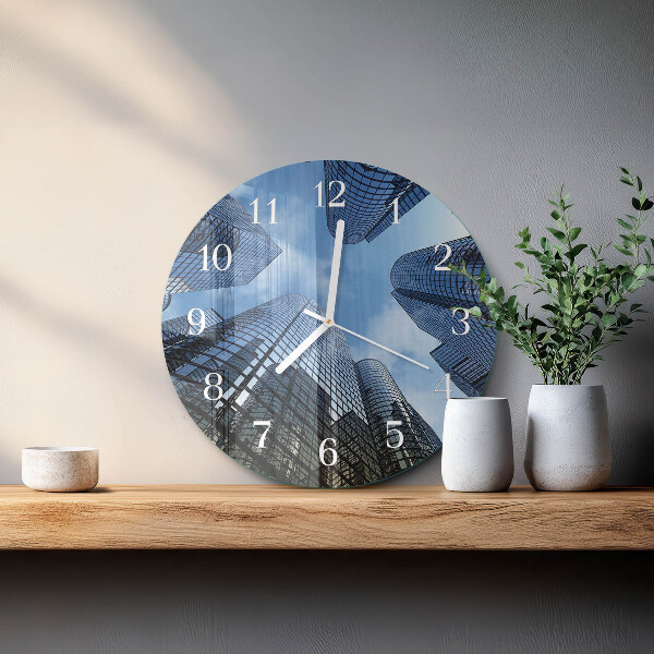 Horloge ronde Bâtiments en verre