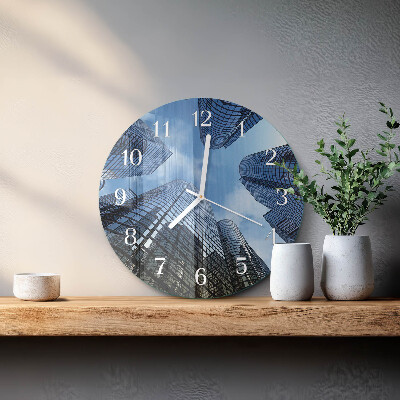 Horloge ronde Bâtiments en verre