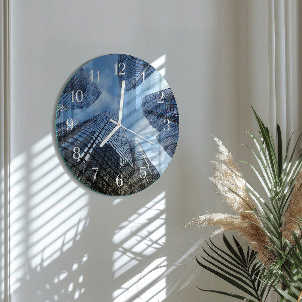 Horloge ronde Bâtiments en verre