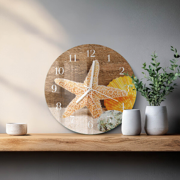 Horloge ronde Étoile de mer