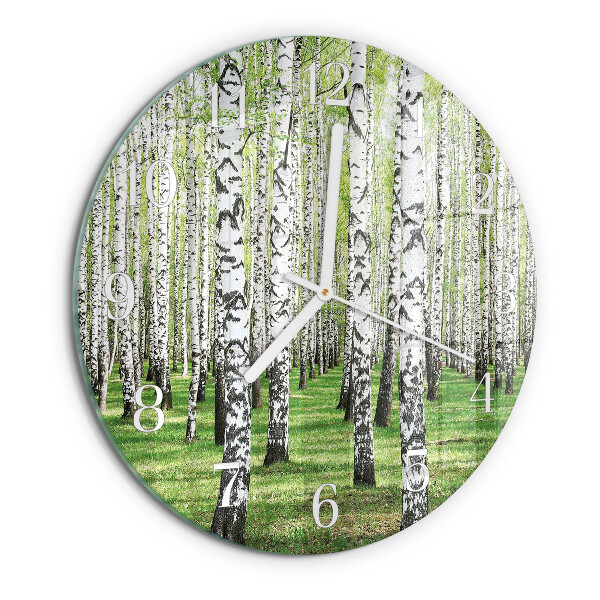 Horloge ronde Bouleau
