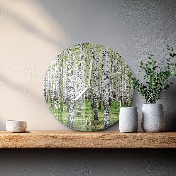Horloge ronde Bouleau