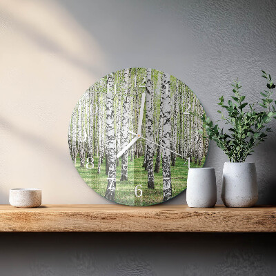 Horloge ronde Bouleau