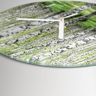 Horloge ronde Bouleau
